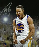 Stephen Curry 8x10 picture autograph Reprint white