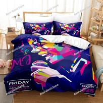 Michael Jackson Bedding Set Single Twin Full Queen King Size Michael Joseph Jackson Bed Set Teenagers Bedroom Duvetcover Set 140*200cm/55x79in Single/Twin 3pcs