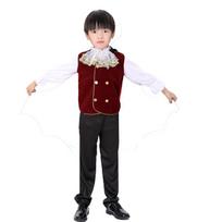 Helovino vaikiškas kostiumas Siaubas Vampyras Tamsus Vampyro Princas Sceninis kostiumas 140cm brown