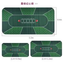 Large Texas Holdem Poker Table Mat Non-slip Rubber Gaming Desk Pad Customizable Poker Table Mat No.22 Green blue