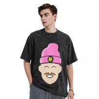 Billy Bolt Washed T Shirts Printed Short Sleeve Hip Hop T-Shirt Streetwear Tops Tees for Men Women S black