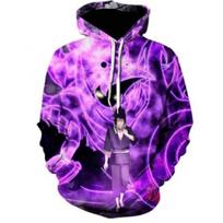 Anime Naruto Series 3D Printed Hooded Sweatshirt Young Men 5XL purple