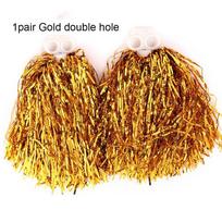 Gėlių palinksminimų pomponai Šokių vakarėlio dekoratorių klubo sporto reikmenys, linksmybių balius 1pair Gold double hole yellow
