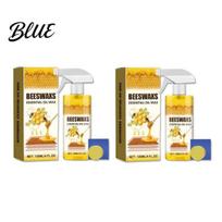 Beeswax Wood Treatment And Cleaner Wood Wax Bees Spray for Furniture Polish with Sponge Towel Moisture Resistant Natural Floors 2 Set