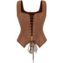 Polyester Stretch Roleplay Top Cosplay Pirate Costume Vest Comfortable for Stage Show, Theme Party Wear, Halloween, Photo Use S black