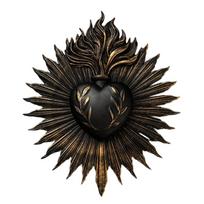Unique Gothic Sacred Hearts Resin Wall Art Decorative Plaque Cardiac Sculpture Ornament for Indoor Space Decors and Gift juoda
