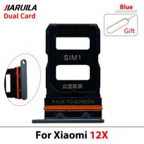 SIM Card Tray Slot For Xiaomi 11t Pro 11T 11X Dual Sim Card Adapter Chip Drawer Holder Replacement Parts black