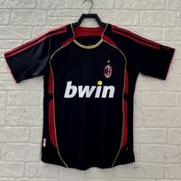 Mens Retro AC Milan Football Jersey Short Sleeve Sportswear Training Match M