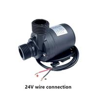 Panardinamas vandens siurblys 12V Aukšto slėgio Itin tylus Saulės DC 24V Kėlimo aukštis 5M 800L/H Bešepetėlis variklis Vandens siurbliai su žalvariniais jungikliais 24V wire connection