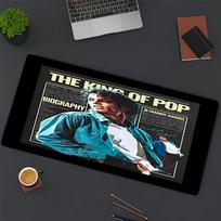 Michael Jackson Print Mouse Pad, for Keyboard Pad Laptop PC Mat for Office Home Use, Desk Decor, Perfect Birthday Gift for Gamers 30cmx60cm