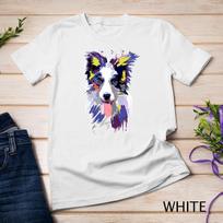 Art Splash Border Collie Gift for Dog Owner Unisex T-shirt 150 white