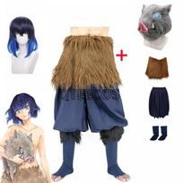 bilibili Anime Hashibira Inosuke Cosplay Kostiumas Helovinas Suaugusiųjų Išgalvotas Kelnės Apranga Drabužiai Kiaulės Kaukė L brown