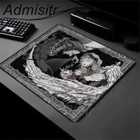 Retro English Black and White Girl Gaming Mouse Pad XL Natural Rubber Anti Slip Bottom Mousepad Small Size Product Desk Mats 200x25x2mm