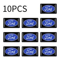 10Pcs Car Styling 3D Epoxy Vinyl h282 Emblem Stickers Badge For Ford Focus Fiesta MK1 MK2 MK3 Fusion Ranger Escort Decals Accessories black