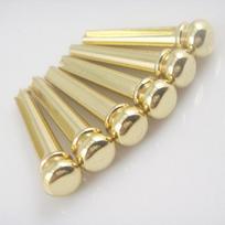 Durable 6pcs Brass Bridge Pins for Acoustic Guitar Golden Luthier Supply beige