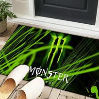 Monster Energy Area Rug Suitable for Indoor And Outdoor,Carpets for Playroom, Homes, Offices, Living Rooms,Home Decor,Christmas Fan Gift 40cmx60cm green