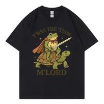 Twas The Tism M Lord Funny Frog Graphic T Shirts Unisex Unisex Vintage Fashion Short Sleeve Tshirt Summer Casual Cotton Tshirts S brown