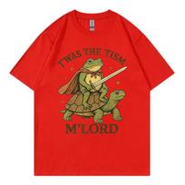 Twas The Tism M Lord Funny Frog Graphic T Shirts Unisex Unisex Vintage Fashion Short Sleeve Tshirt Summer Casual Cotton Tshirts 4XL brown