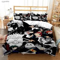 Cartoon Anime Jujutsu Kaisen Duvet Cover Comforter Bedding set Soft Quilt Cover and Pillowcas for Teens Single Double Queen King 70x133cm 2pcs