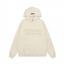 ESSENTIALS Atspindintis 3D raidės Oversize gobtuvas Pora Paauglių Laisvalaikio bliuzonas L beige