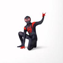 Halloween Spider-Man tights cosplay performance clothes Miles series jumpsuit 120 black