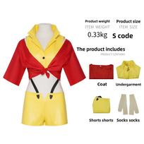 Cowboy Bebop Cosplay Costume For Anime Stage Performances Fivalentine,3XL red