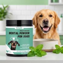 Dog Dental Powder Breath Freshener Plaque Tartar Clean Care Probiotics for Pet Intestinal Digestive Health Food Topper white