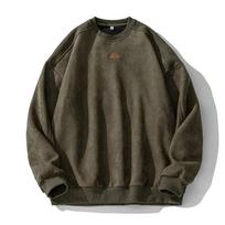 Men Autumn Winter Clothing Baggy Vintage Pullovers Couples O Neck Pullover Sweatshirts L