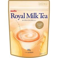 Meito Royal Milk Tea 180g Instant Powder, Made with Hokkaido Whole Milk and Assam Tea Leaves, Resealable Bag, Hot & Cold