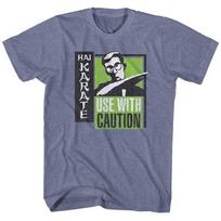 Hai Karate Green Chop Vintage Blue Heather Adult T-Shirt 140 black
