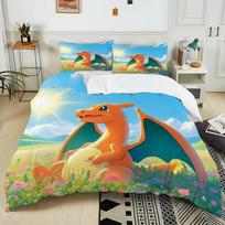 Charizard Duvet Cover Pillowcase Bedding Set Adult Boy Girl Bedroom Decoration Children Single Double Large Size baby 100x140cm