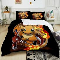 Charizard Duvet Cover Pillowcase Bedding Set Adult Boy Girl Bedroom Decoration Children Single Double Large Size baby 100x140cm brown
