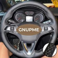 Hand Stitched Perforated Microfiber Leather Astra K Corsa E Crossland X Grandland X Steering Wheel Cover For Opel Insignia Grey Thread brown