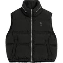 Ami Paris Monogram Patch Puffer Gilet HJK703PA0009-001 M black