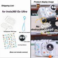 For Insta360 Go Ultra TPU Transparent Cover Anti-Scratch Drop-proof With Anti-lost Rope Full Coverage Scratch-proof Lens Cap