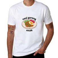 Nasi Goreng Enak Tshirt Soft Basic Cotton Short Sleeve Tee L white