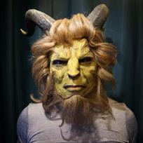 Glowing Gray Wolf Dog Mask Halloween Costume Animal Head Prop Party Lion