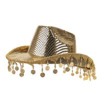 Shiny Sequin Western Cowboy Hat Silver Cowgirl Hat Fashion Sun Hat  Travel Style 6 brown