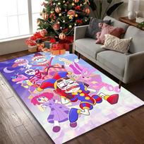 [The Amazing Digital Circus Printed Carpet] Non-slip Office Rug, Cozy Area Carprt for Living Room Use, Soft Home Sofa Chair Mat 80cmx120cm