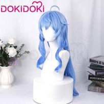 Ganyu Wig Game Genshin Impact DokiDoki Cosplay Halloween Cosplay Genshin Impact Gan Yu Cosplay Hair Matte Wig Horns One Size gray