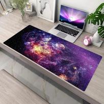 Nebula Mousepad Large,Gaming Desk Mat Space Galaxy, Purple Blue Planet Nerdy Aesthetic,xxl Long Wide Extended Deskmat Mouse Pad 600x300x2mm