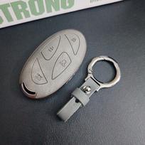 Lightweight Key Case for Hyundai Grandeur GN7 Kona Ev Lonic 2023 7 Button Remote Smart Car Key Cover Holder Keychain Accessories A2 gray