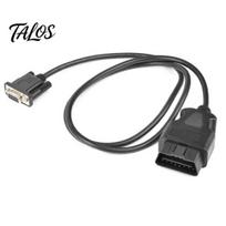 OBD USB VAG Interface OBD2 16-Pin to DB9 RS232 Cable for Car Diagnostic Adapter gray