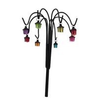 Glow-in-the-Dark Miniature Lanterns Bonsai Iron Art Mini Lantern Fairy Ornament  Outdoor Decor juoda