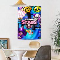 Brawl Stars Rankų darbo gobelenas Rankų darbo Išvaizda Puikiai tinka Miegamojo Balkono Studijos Sienai Daugiafunkcinis Vintažinis Sienų Menas Dovana Draugams Šeimai 100cmx150cm