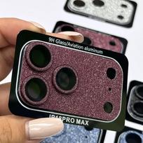 Glitter Bling Full Camera Shield Protector for IPhone 18Pro 18 Pro Max Lens Guard Tempered Glass Film Ring Anti-scratch Back Cap 4 Red For iP 18 Pro