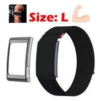 For Amazfit Helio Strap Metal Frame Nylon Breathable Sports Wristband Biceps Strap Replacement Armband for Amazfit Helio Strap Helio Strap black