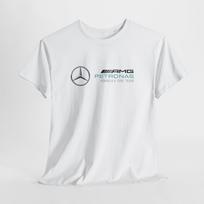 AMG Petronas F1 komandos marškinėliai – Unisex medvilniniai lenktynių marškinėliai vyrams, moterims, gerbėjams XL white