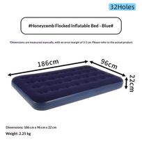 1Pcs Inflatable Air Mattress Air Bed, Quick Inflation Valve, Flocked Surface Thick Durable Portable Travel Camping Guest Bed 190x99x22cm