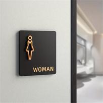 1 Vonios kambario ženklas Kabantis Vyrų/Moterų Tualetas/WC 3D Tūrinė piktograma Universali Tualeto durų numeris Tualeto indikatoriaus ženklas